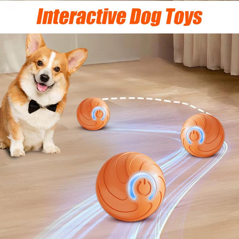 Smart Dog Toy Ball Electronic Interactive Pet Toy Moving Ball USB Charging Automatic Moving for Puppy Birthday Gift Cat Products