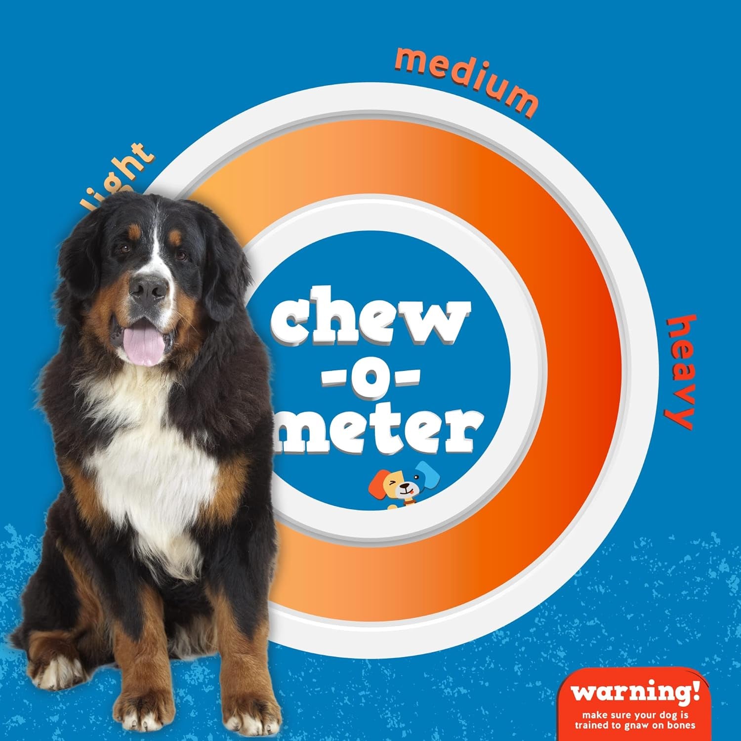 5-6" Filled Dog Bones for Large Dogs, Flavored Shin Dog Bones Long Lasting, Stuffed Bone for Dogs, High Protein, Bacon and Cheese Flavor - 3 Pack