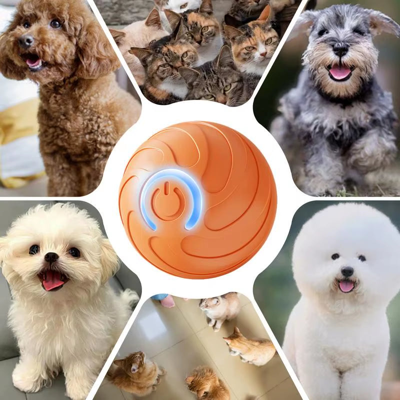 Smart Dog Toy Ball Electronic Interactive Pet Toy Moving Ball USB Charging Automatic Moving for Puppy Birthday Gift Cat Products