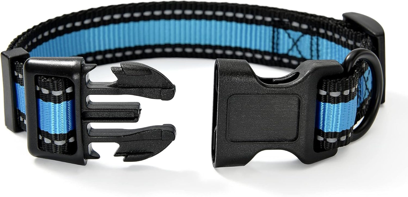 Dog Collar | Reflective 3M Stripe with Nylon Band (Blue/Pink, X-Small (Pack of 2))