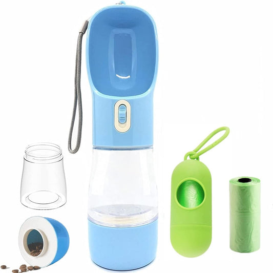 Dog Water Bottle for Walking,Dog Travel Water Bottle,Portable Dog Water Bottle,Multifunctional and Portable Dog Travel Water Dispenser with Food Container,Dog Water Bottle for Pet Outdoor Hiking