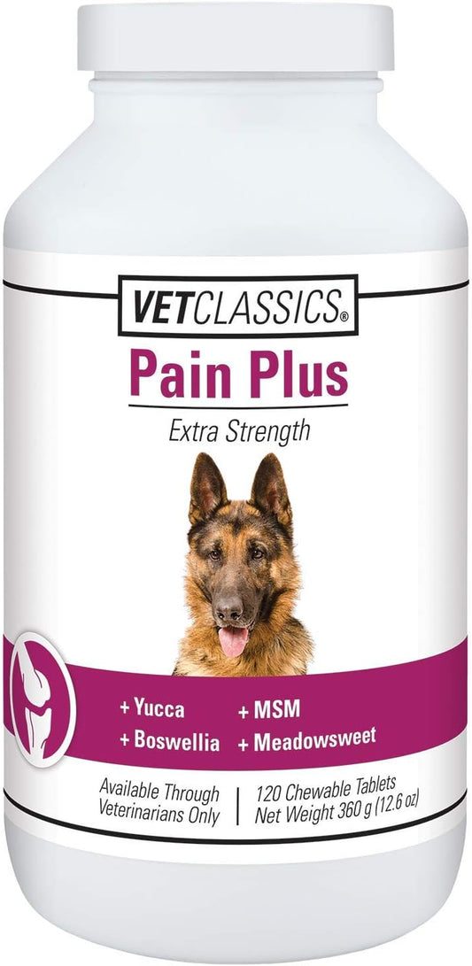 Pain plus Extra Strength Health Supplement for Dogs - 120 Chewable Tablets