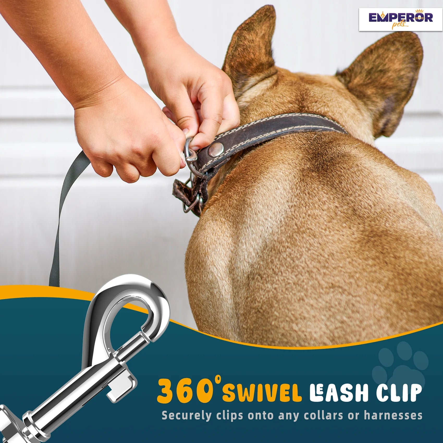 26 Ft Retractable Dog Leash Large Dogs Blue - up to 110Lbs, Heavy Duty Dog Leash Retractable 26 Ft -BL26