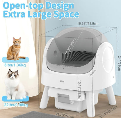 Autoscooper 11 Self-Cleaning Automatic Cat Litter Box, with Open-Top Design