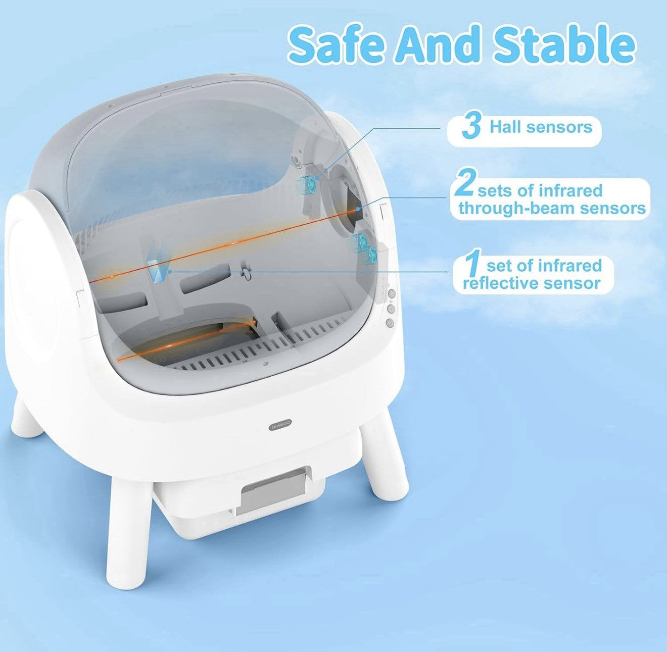 Autoscooper 11 Self-Cleaning Automatic Cat Litter Box, with Open-Top Design
